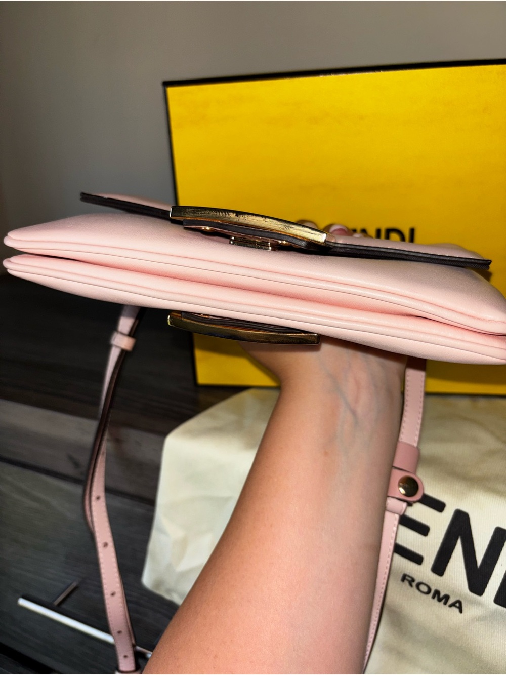Fendi Pink Baguette Shoulder Bag Full Set - Picture 12 of 16